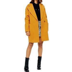 TOPSHOP Carly Coat NWT Yellow Mustard Coat Size 8